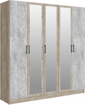 Шкаф Вегас 2000, Дуб крафт серый/Цемент