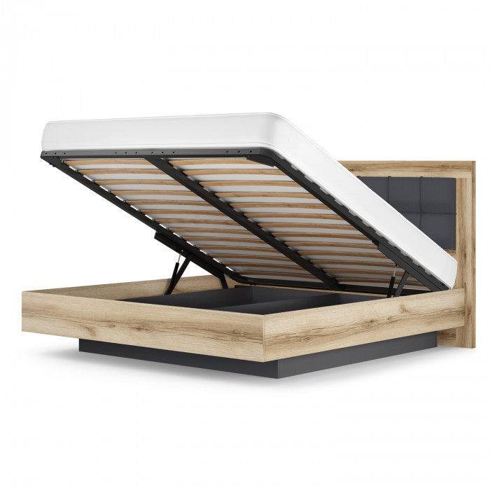 Кровать-5 с подъемным основанием 1600 экокожа Вега Скандинавия