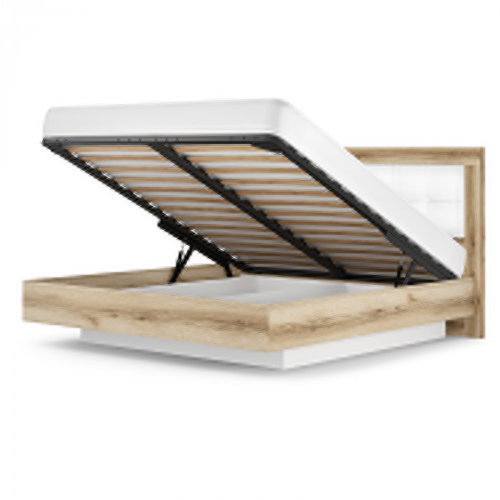 Кровать-5 с подъемным основанием 1400 экокожа Вега Скандинавия