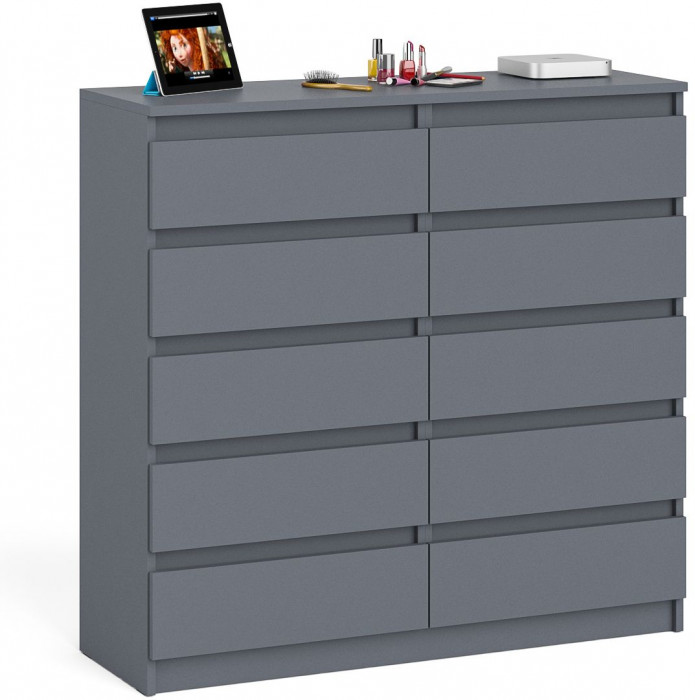 Мори Комод МК1200.10, цвет графит, ШхГхВ 120,4х41х115 см.