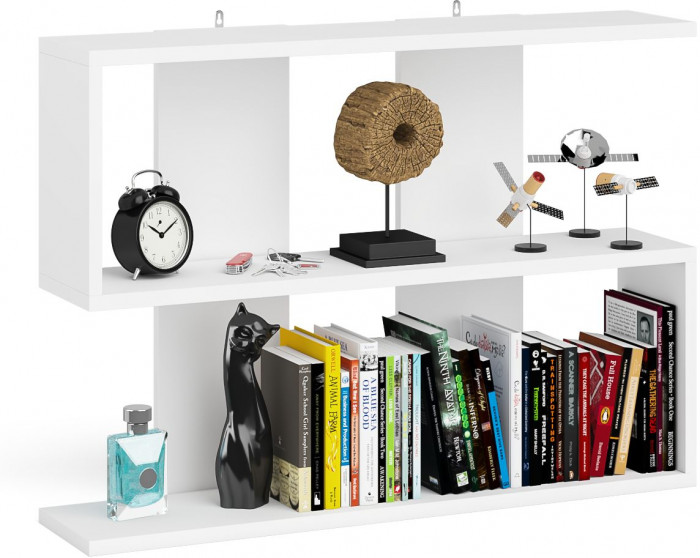 Мори Полка 900, цвет белый, ШхГхВ 90х21х64,8 см., универсальная сборка