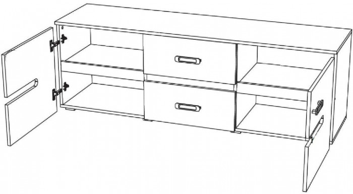 Ким Тумба ТВ, бетон темный/сонома (Дуб Сонома / Бетон темный)