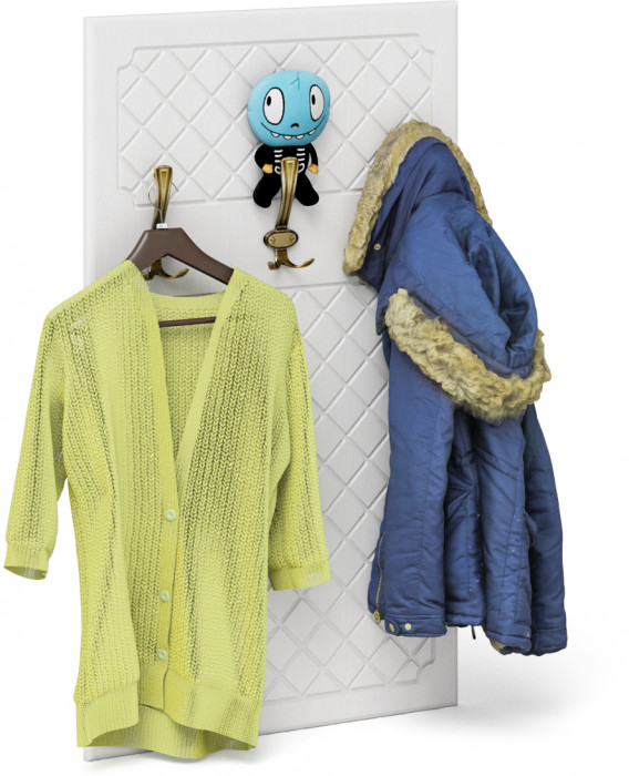 Прихожая П-6 Компоновка № 27, цвет белая шагрень/фасады МДФ белое дерево фрезеровка ромб, ШхГхВ 150х50х210 см., универсальная сборка