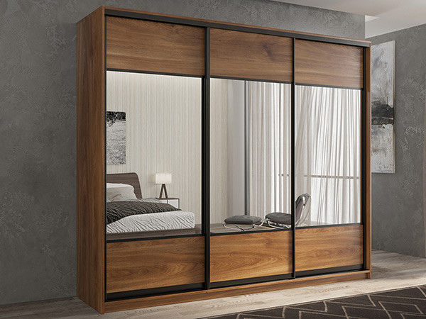 Шкаф-купе Кааппи 6 Кастелло Бренди 240х45х230 см