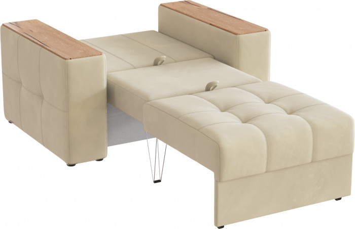 Кресло-кровать Виконт, Бежевый/Дуб канадский МДФ
