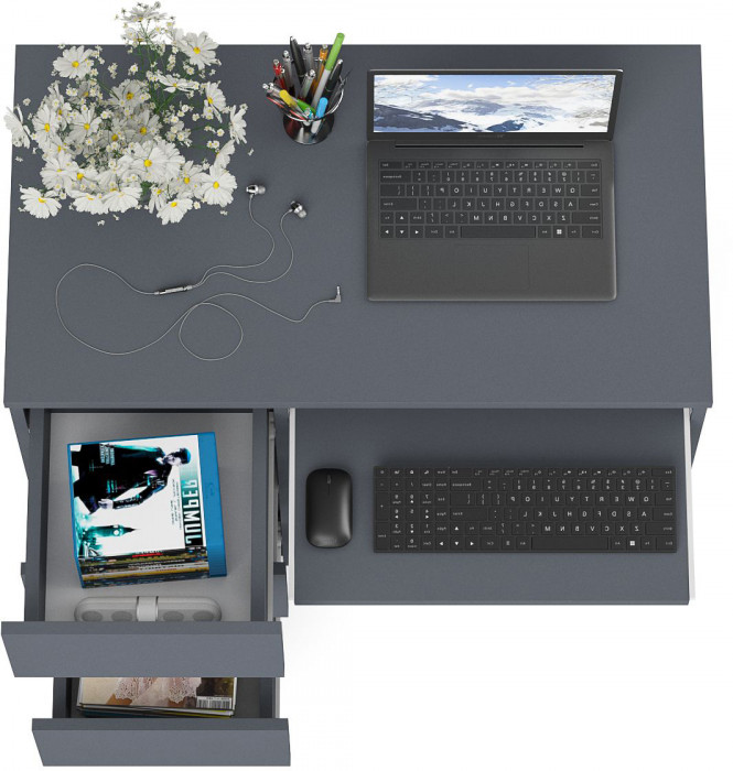 Мори компьютерный стол МС-6 левый, графит