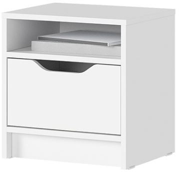 РУНА ТБ 01 Тумба прикроватная Фасад БЕЛЫЙ/Корпус БЕЛЫЙ