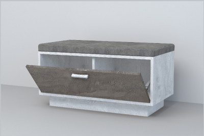 Эго Обувница ОБ-1 ПД (Камень Темный/Бетон Светлый)