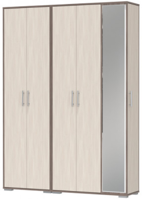 Прихожая Домино-мини + Шкаф для одежды Домино, бодега тёмный/бодега светлый