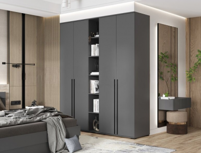 Норд Шкаф 2-х ств. 800 2шт + Пенал открытый 300 Графит