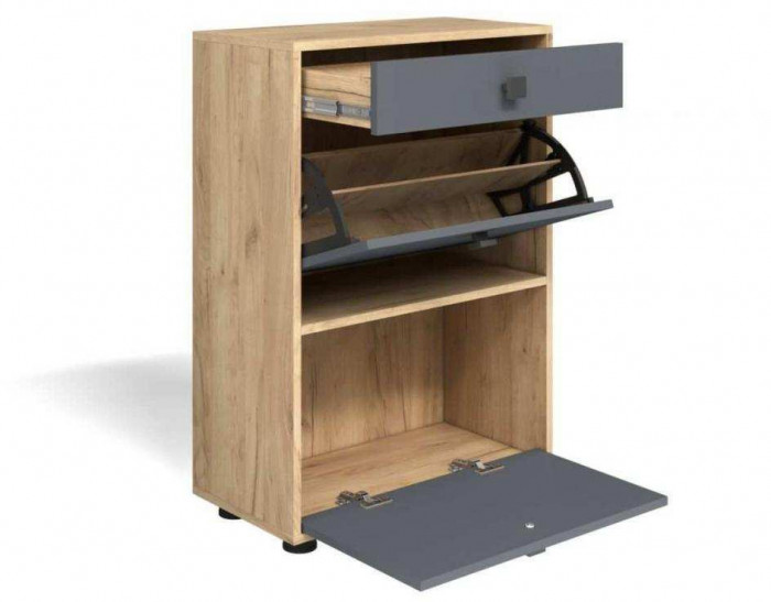 Обувница Мини-Лайт МЛ-7 дуб крафт/графит