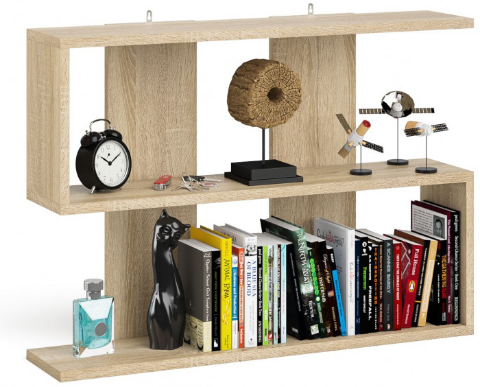 Мори Полка 900, цвет дуб сонома, ШхГхВ 90х21х64,8 см., универсальная сборка