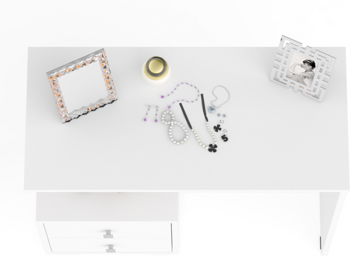 Камелия Стол косметический, цвет белый, ШхГхВ 85х40х75 см., НЕ универсальная сборка