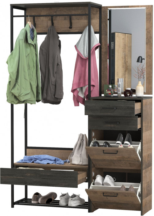 Трувор Прихожая 216, дуб гранж песочный/интра