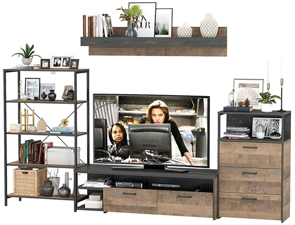 Трувор Гостиная 083, дуб гранж песочный/интра