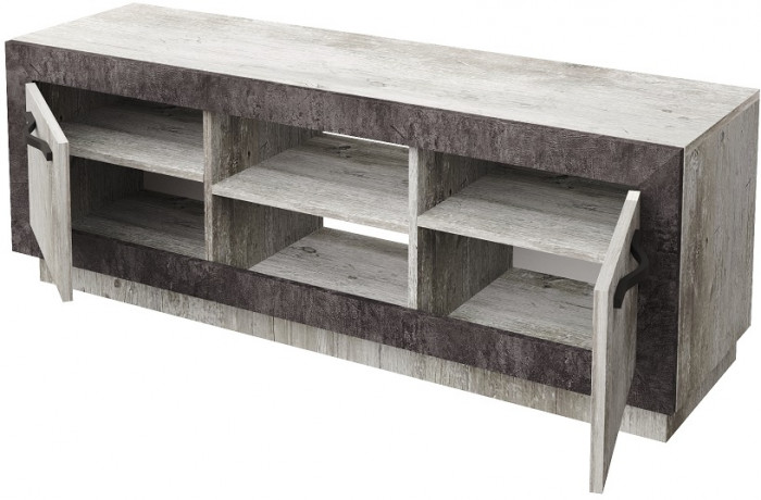 Тумба для медиатехники "Эстель" - Дуб полярный/Сосна натуральная