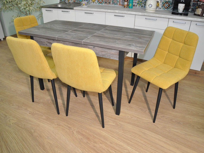 Обеденная группа Колорадо / Стул Х 4 шт. / Сосна Пасадена/черный / бид 43