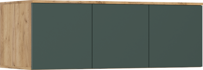 Норд Антресоль к шкафу 1200, Дуб крафт/Изумрудный