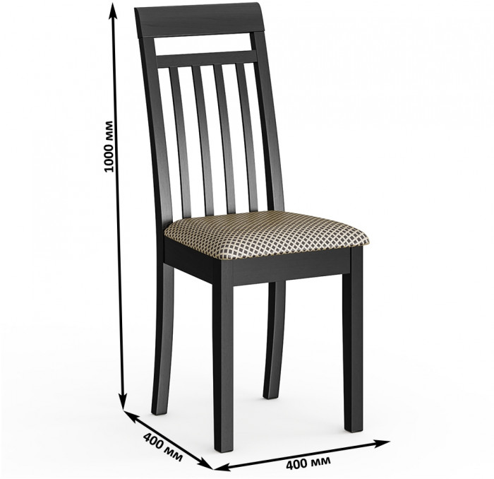 Два стула Мебель--24 Гольф-11 разборных, цвет венге, обивка ткань руми 812/8, ШхГхВ 40х40х100 см., от пола до верха сиденья 47 см.