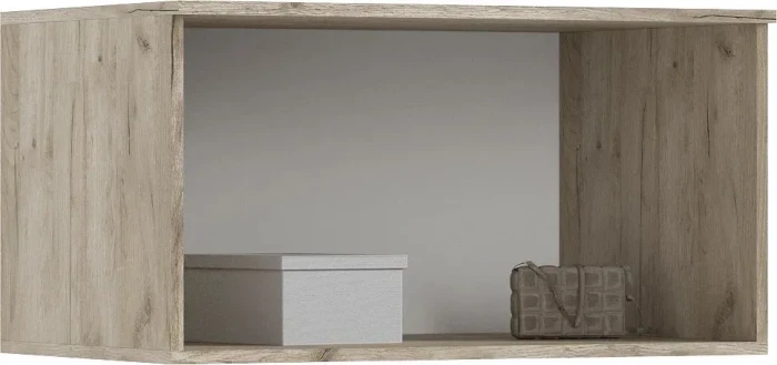 Норд Шкаф 2-х створчатый 800 с антресолью, Крафт серый/Кашемир