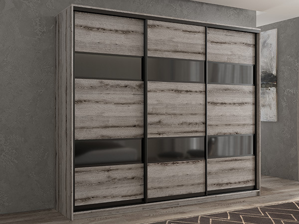 Шкаф-купе Кааппи 7 Эвок Окаменелый 230х60х230 см