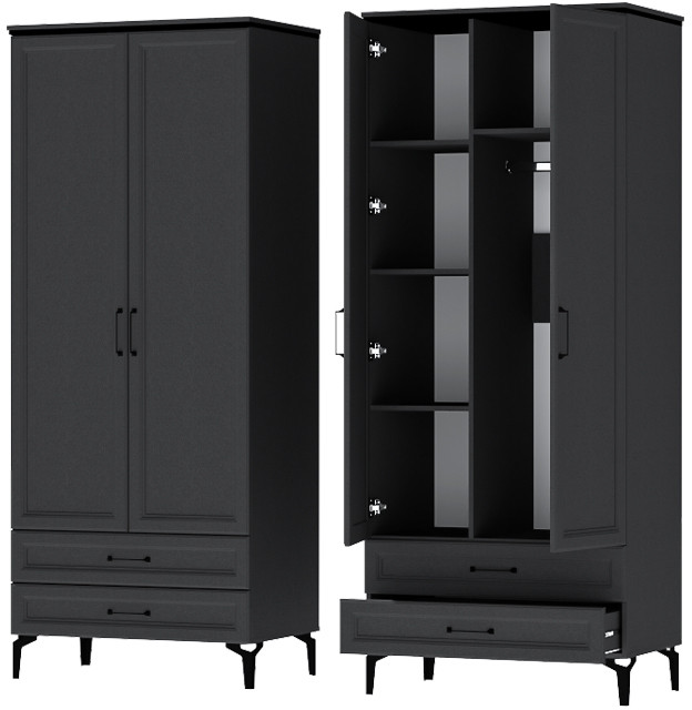 Модульная Прихожая Шарм, набор 5, Антрацит