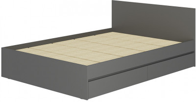 Кровать 1,4 м Симпл КР-12, графит