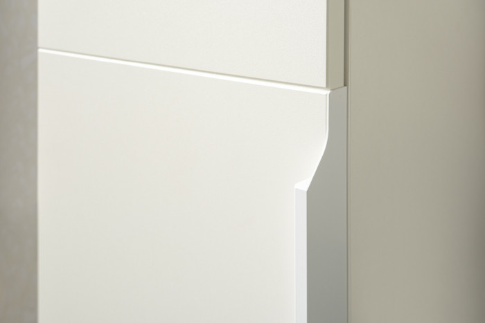 Октава Прихожая 15-123Н, цвет белый шагрень/дуб крафт золотой/фасады МДФ белый шагрень, ШхГхВ 161,5х35,4х197,6 см., универсальная сборка