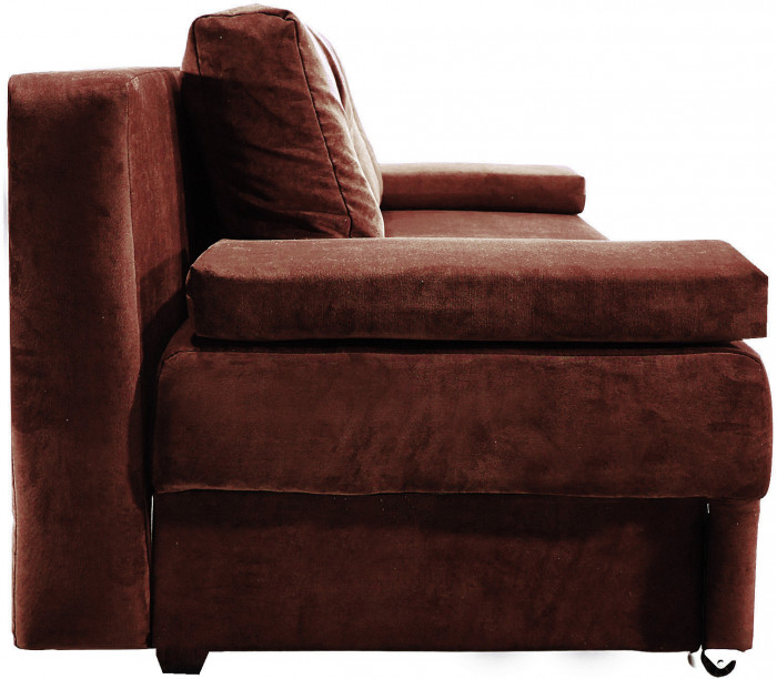 Диван-кровать Амстердам Мини Люкс, 150х195, еврокнижка, велюр, коричневый