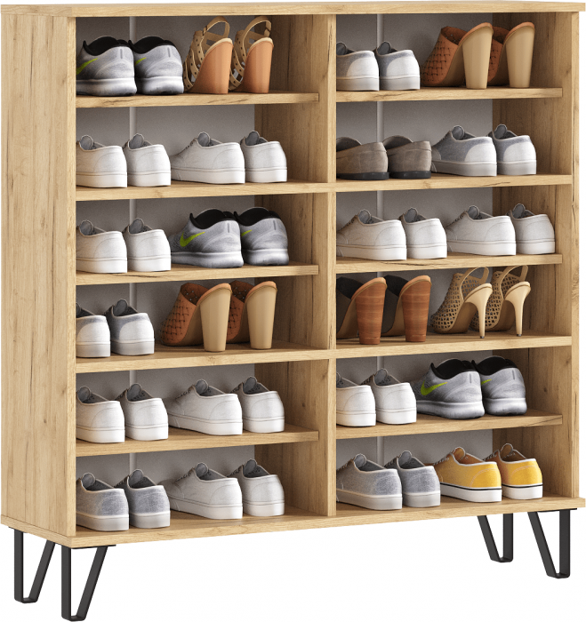 Обувница Флэш, Браш вайт/Крафт