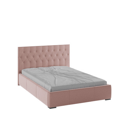 Октавия Кровать интерьерная 140 пыльная роза ромб, ортопед