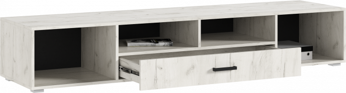 Нэнси NEW Тумба ТВ 2000 ЛДСП, Дуб Крафт Белый/Дуб Крафт Белый