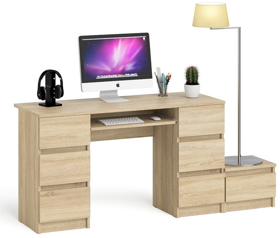 Мори Стол компьютерный МС-2 + Тумба ТМП400.1, цвет дуб сонома, ШхГхВ 175,8х50х76,6 см., универсальная сборка
