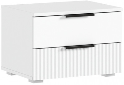 Марвэл Тумбы прикроватные 2шт, Белый/Браш белый