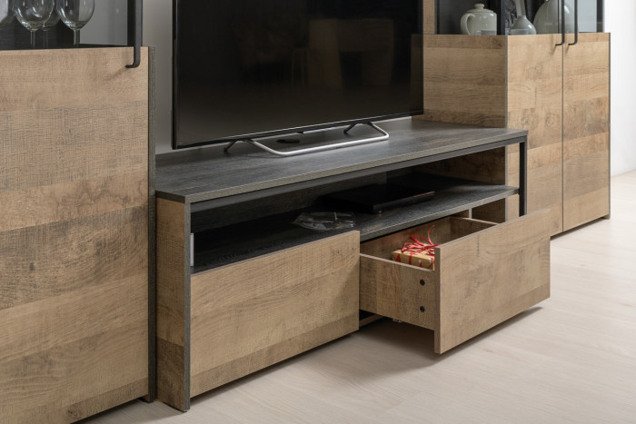 Трувор Гостиная 101, дуб гранж песочный/интра