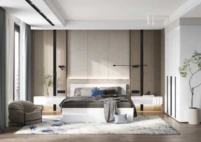 Кресло-кровать Виконт, Светло-голубой/Дуб канадский