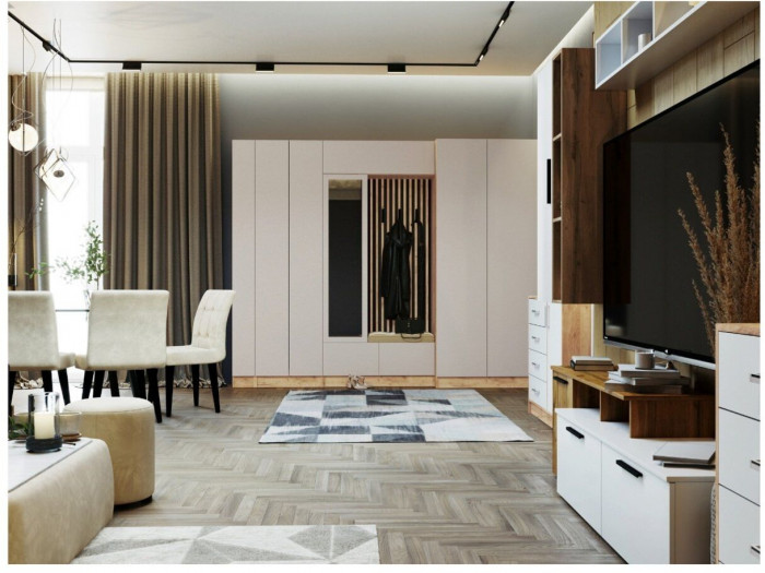 Прихожая Руэлла, композиция 1, дуб крафт золотой/кашемир