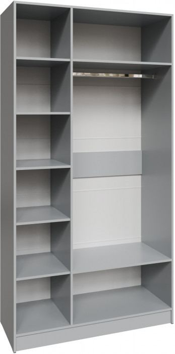 Шкаф Мадрид (1,2) с зеркалом, Камень серый