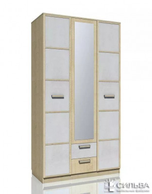 Шкаф комбинированный НМ 013.08-01 «Фанк» Дуб сонома/белый скандинавский