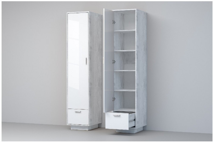 Эго Пенал П-1 ПД (Глянец Белый/Дуб Крафт Золотой)