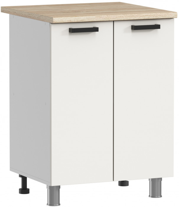 МК Аленушка Н 600 Лаванда Молочный, скоба черный (со столешницей)