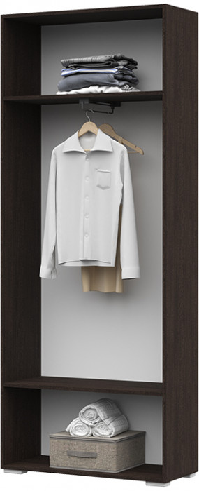 Прихожая Вегас Шкаф 2-х ств 800х2002х350 венге/белый глянец