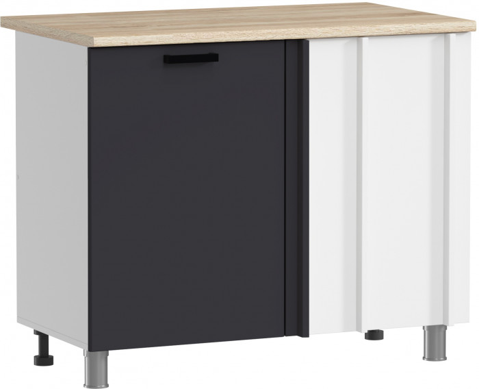 МК Аленушка НПУ 1000 Лаванда Сталь, скоба черный (со столешницей)