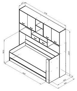 Дельта-21.03 Детская кровать с антресолью (Тренд), оранжевый