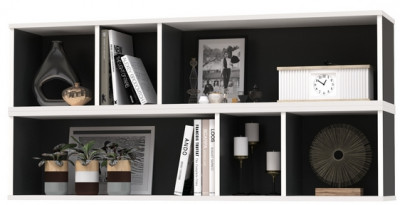 Сидней 15.57 Полка 2 штуки, цвет белый/чёрный, ШхГхВ размер каждой полки в отдельности: 130х27,2х30,5 см., универсальная сборка