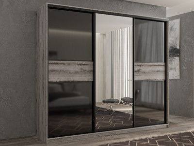 Шкаф-купе Кааппи 9 Эвок Окаменелый 260х60х230 см