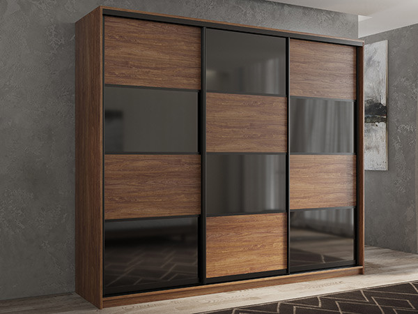 Шкаф-купе Кааппи 13 Морское Дерево Винтаж 240х45х230 см