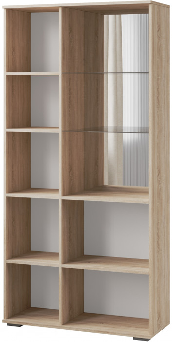 Ливорно Шкаф с полками и витриной ЛШ-6 дуб сонома