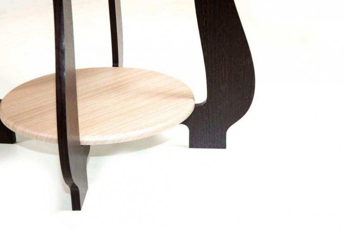 Стол журнальный СЖ-24 с рисунком Р-3/дуб/венге