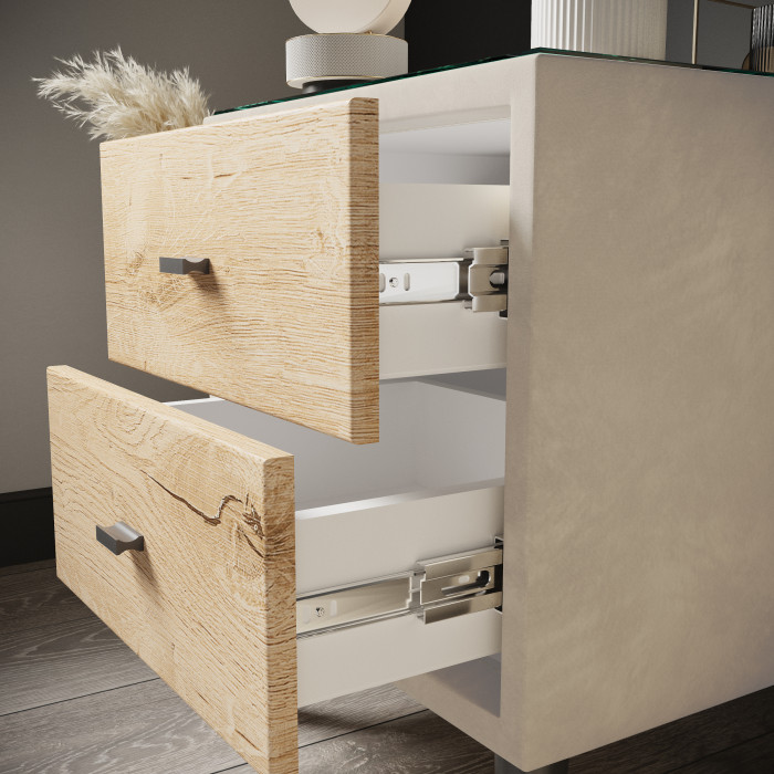 Тумба прикроватная интерьерная Ланс бежевый/мдф дуб канадский